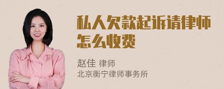 私人欠款起诉请律师怎么收费