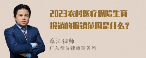 2023农村医疗保险生育报销的报销范围是什么？