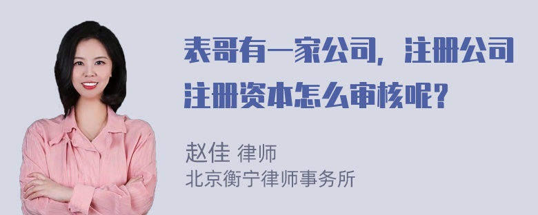 表哥有一家公司，注册公司注册资本怎么审核呢？