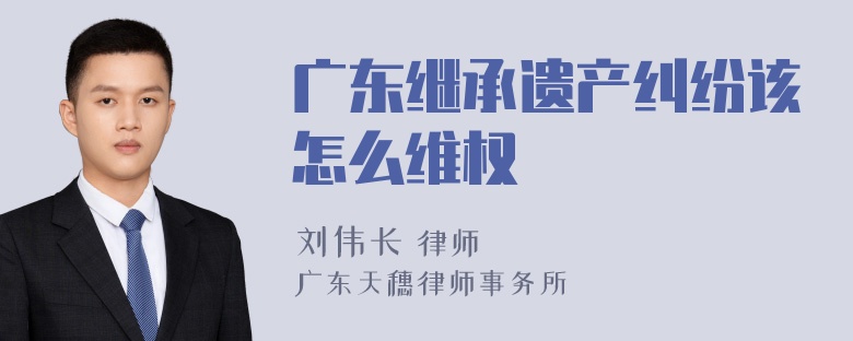 广东继承遗产纠纷该怎么维权