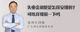 失业金调整是怎样安排的？可以详细说一下吗