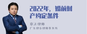 2022年，婚前财产约定条件