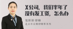 X公司，我们半年了没有发工资，怎么办