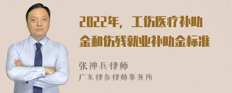 2022年，工伤医疗补助金和伤残就业补助金标准