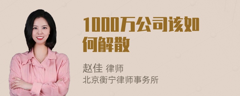 1000万公司该如何解散