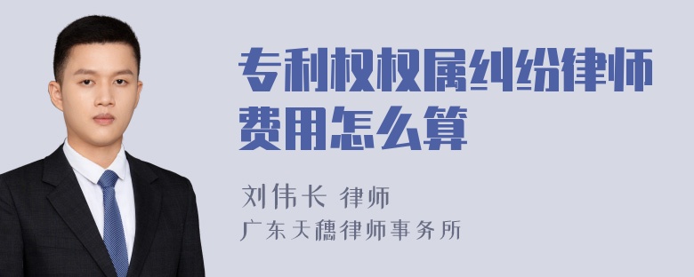 专利权权属纠纷律师费用怎么算