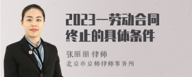 2023一劳动合同终止的具体条件