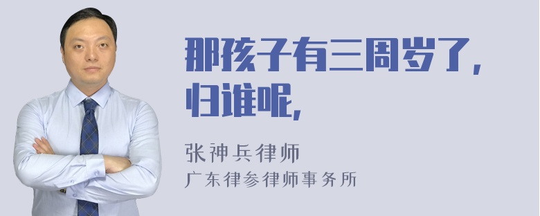 那孩子有三周岁了，归谁呢，