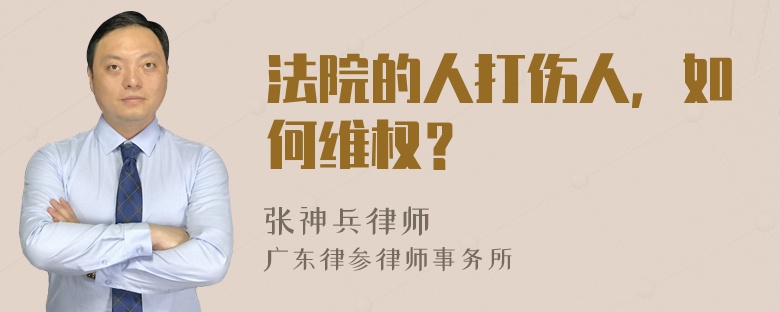 法院的人打伤人，如何维权？