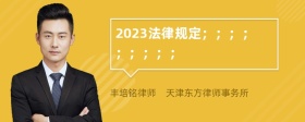 2023法律规定；；；；；；；；；