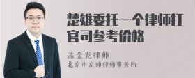 楚雄委托一个律师打官司参考价格