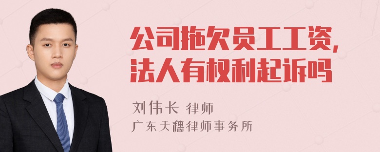 公司拖欠员工工资，法人有权利起诉吗