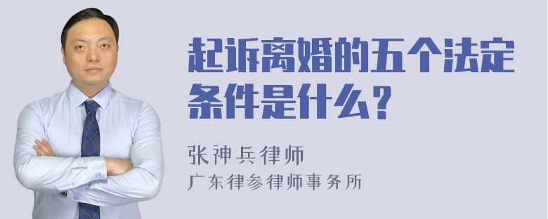 起诉离婚的五个法定条件是什么？