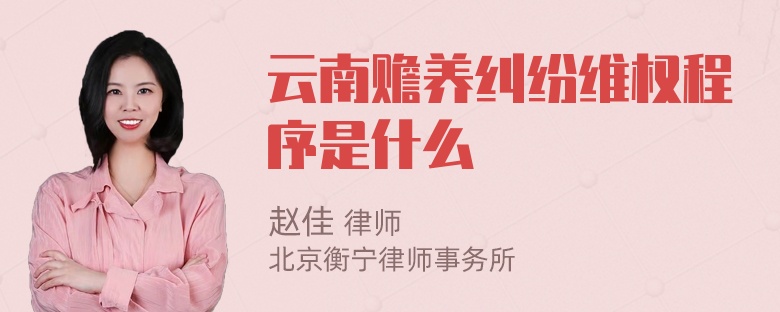 云南赡养纠纷维权程序是什么