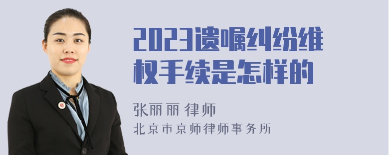 2023遗嘱纠纷维权手续是怎样的