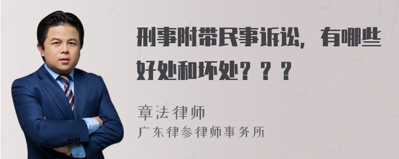 刑事附带民事诉讼，有哪些好处和坏处？？？