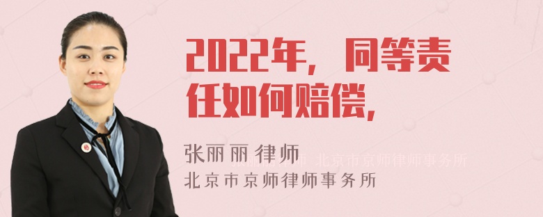 2022年，同等责任如何赔偿，