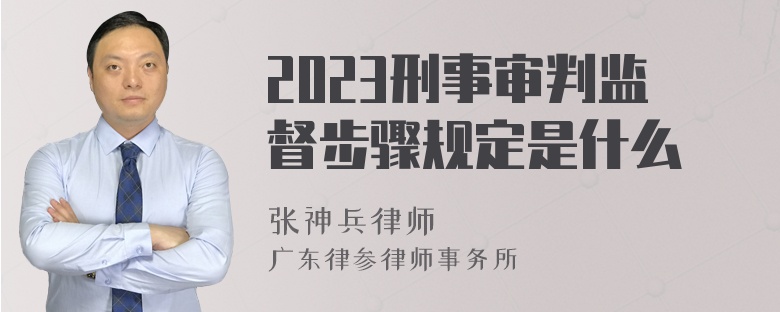 2023刑事审判监督步骤规定是什么