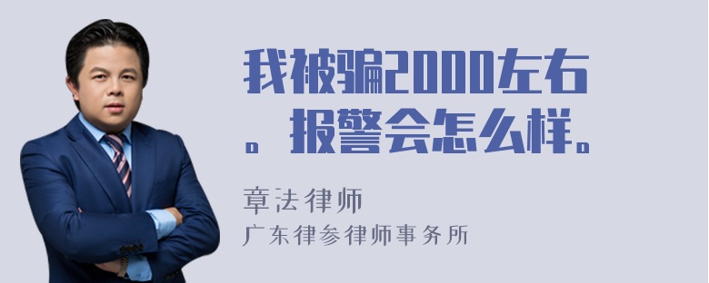 我被骗2000左右。报警会怎么样。