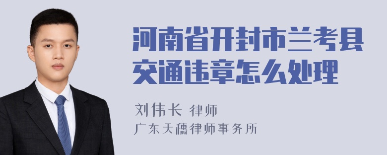 河南省开封市兰考县交通违章怎么处理