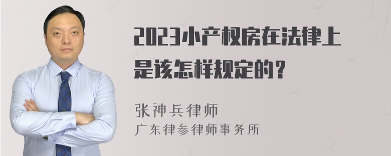 2023小产权房在法律上是该怎样规定的？