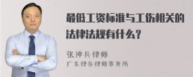 最低工资标准与工伤相关的法律法规有什么？