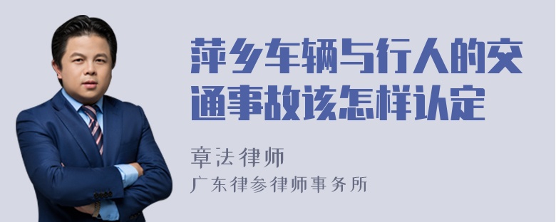 萍乡车辆与行人的交通事故该怎样认定