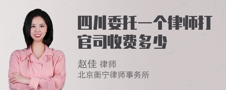 四川委托一个律师打官司收费多少