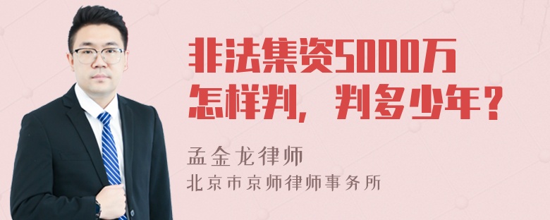 非法集资5000万怎样判，判多少年？
