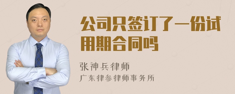 公司只签订了一份试用期合同吗