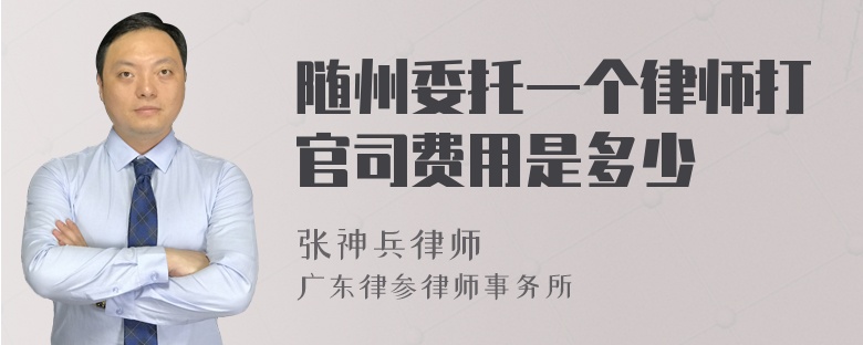 随州委托一个律师打官司费用是多少