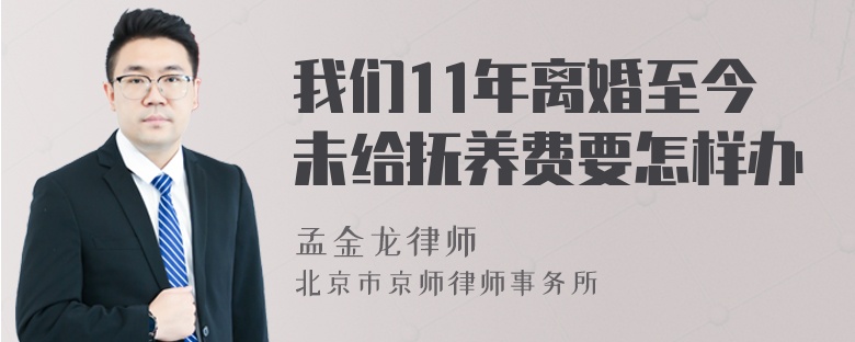 我们11年离婚至今未给抚养费要怎样办