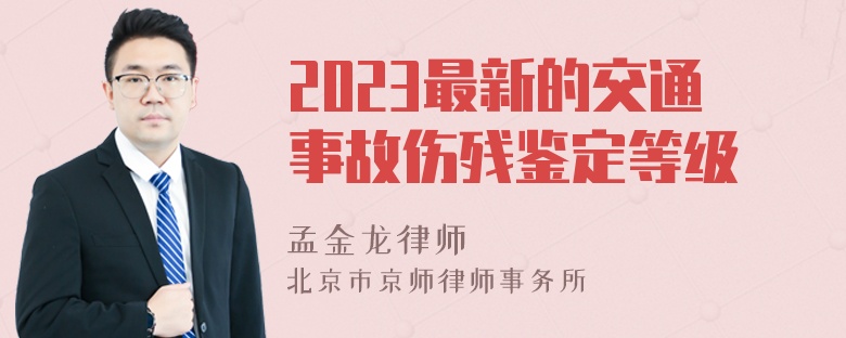 2023最新的交通事故伤残鉴定等级