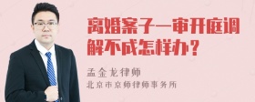 离婚案子一审开庭调解不成怎样办？