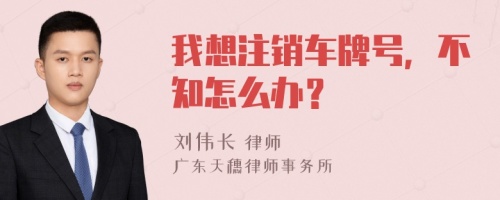 我想注销车牌号，不知怎么办？