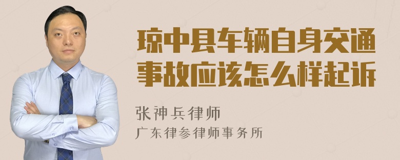 琼中县车辆自身交通事故应该怎么样起诉