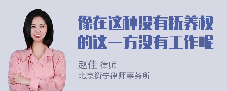 像在这种没有抚养权的这一方没有工作呢