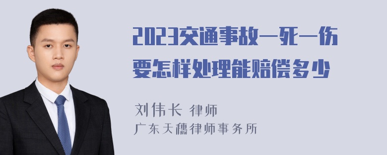 2023交通事故一死一伤要怎样处理能赔偿多少