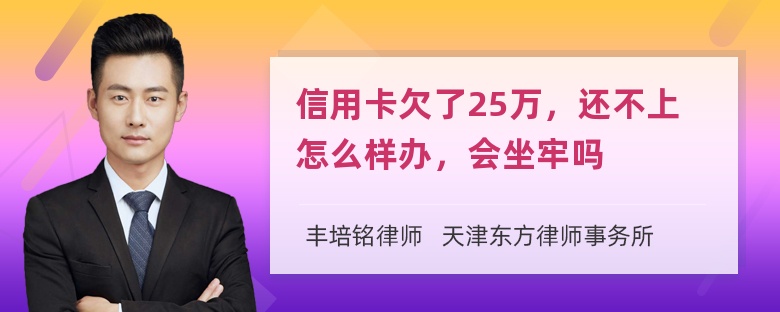 信用卡欠了25万，还不上怎么样办，会坐牢吗