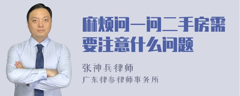 麻烦问一问二手房需要注意什么问题