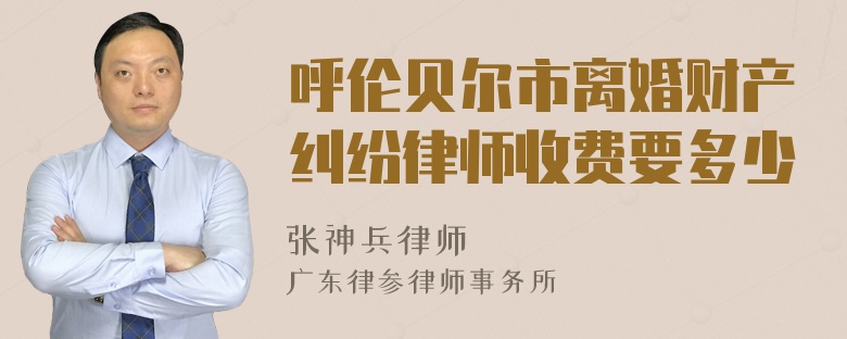 呼伦贝尔市离婚财产纠纷律师收费要多少