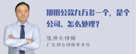 挪用公款九万多一个，是个公司。怎么处理？