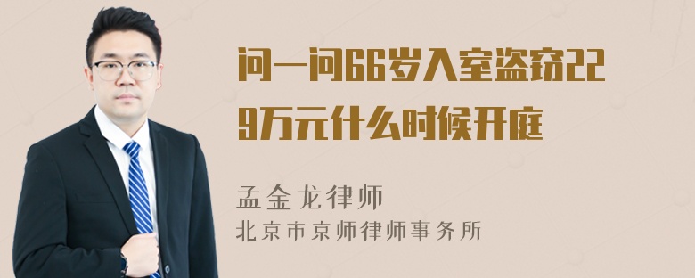 问一问66岁入室盗窃229万元什么时候开庭