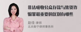 非法吸收公众存款与集资诈骗罪最重要的区别有哪些