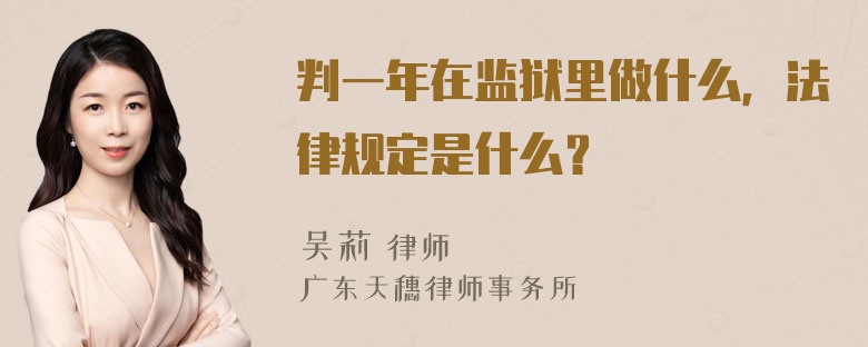 判一年在监狱里做什么，法律规定是什么？