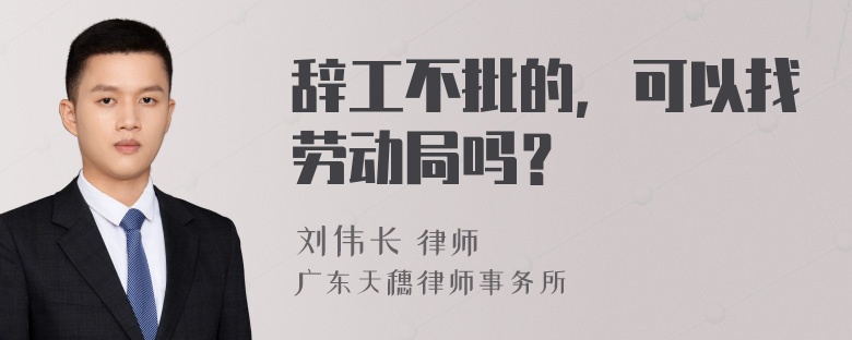 辞工不批的，可以找劳动局吗？