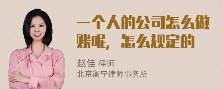 一个人的公司怎么做账呢，怎么规定的