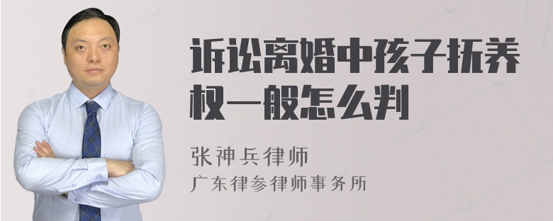 诉讼离婚中孩子抚养权一般怎么判