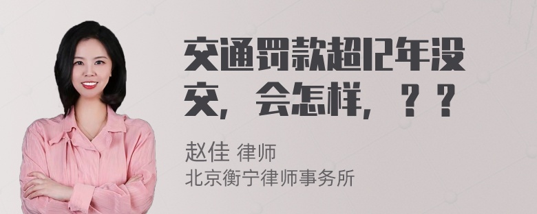 交通罚款超I2年没交，会怎样，？？