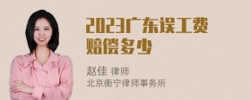 2023广东误工费赔偿多少